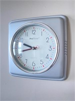 Sky timer Wall clock  silver red