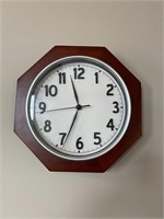 Mahogany wood office wall clock