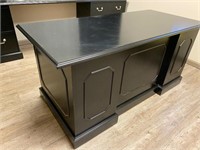 Gorgeous black executive desk 66x29x30 tall