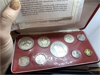 1974 BAHAMAS STERLING SILVER F MINT PROOF COIN SET