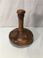 Leather Wrapped Decanter Made In Italy