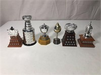 6 NHL Mini Hockey Trophies