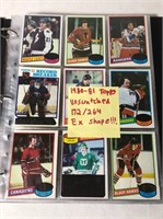 1980-81 Topps Partial Unscratched Hockey Card Set
