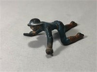 Vintage Lead Soldier - Crawling With Gun
