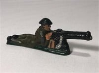 Vintage Lead Soldier With Machine Gun