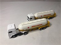 2 Majorette Petrol Company Diecast Tanker Trucks
