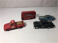 Lot Of 4 Diecasts - 2 Cars, Truck & Bus
