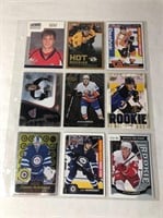 9 Rookie Hockey Cards