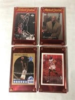 4 Michael Jordan Cards With Holders #1
