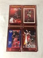 4 Michael Jordan Cards With Holders #3