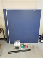 Ping pong table with accessories