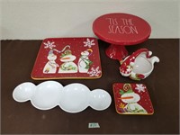 Christmas serving dishes