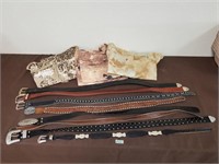 Ladies small/medium belts and 3 pants