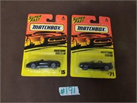 2 collectable matchbox mustangs