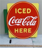 Coca Cola Coke Sign Double Sided   MINT