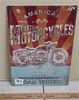 Motorcycle Garage / Bar Metal Sign