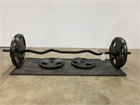 Golds Gym Curling Bar & Weights