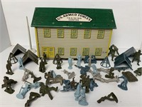 Marx US Armed Forces Training Center Tin Playset