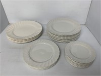 Asst. Wood & Sons Camelot White Plates