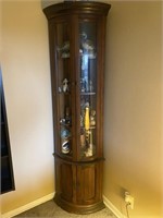 Vintage Corner Display Cabinet