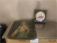 Pope Plate and Mary Print