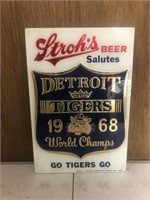 1968 Strohs Beer Tigers Advertising