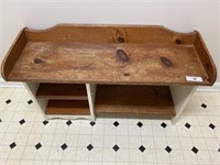 Handmade Pine Shoe Bench