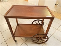 Vintage Wagon Wheel English Tea Cart
