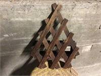 ANTIQUE WALL RACK - LETTER HOLDER - PAPERS