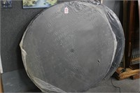 TWO 46" PLASTIC ROUND OUTDOOR TABLES
