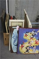 BOX OF ASSORTED VINTAGE ART PIECES