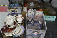 FIVE BOXES OF GLASS DISHWARE