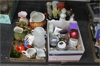 THREE BOXES OF ASSORTED DISHWARE AND FIGURINES