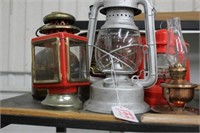 ASSORTED OIL LAMPS