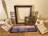 Group of Frames and Pillows