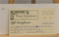 $30. gift certificate Floral Temptations