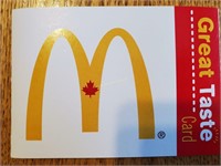 Great Taste Card 12 mos of Big Mac Meal