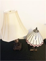 Two small lamps.