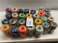 28 Large Spools of  Assorted Colors Of New Thread