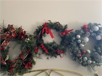 Three Christmas Wreaths