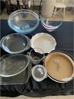 Pyrex Mixing Bowls & Baking Dishes.