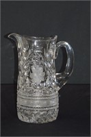Heavy Glass Water Pitcher 10"