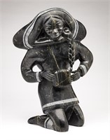 OSUITOK IPEELEE, Inuit, Young Woman Playing a Conc