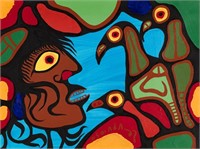 NORVAL MORRISSEAU, Shaman and Birds, late 1970s