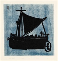 PUDLO PUDLAT, Inuit, Animal Whalers II, 1961 #28 (