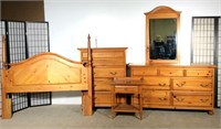 (4) Piece Open Home Pine Bedroom Set