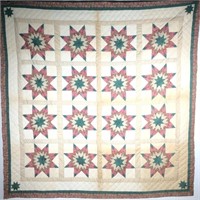 Quilted Star Pattern Coverlette