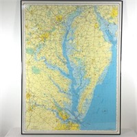 Framed Map of Chesapeake Bay