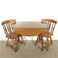 Drop Leaf  Table & (2) Chairs