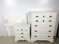 (3) Pc. White, Twin Bedroom Set
